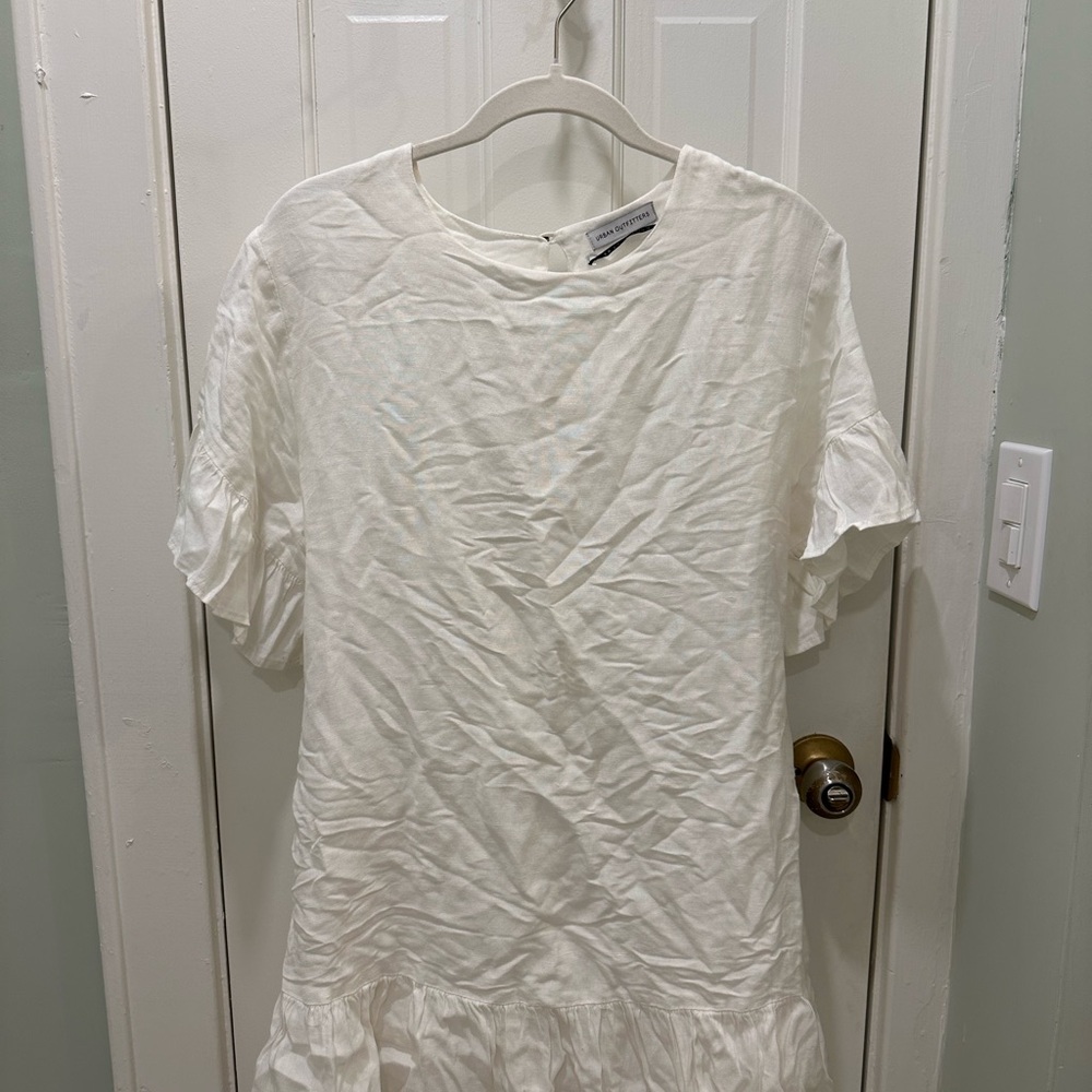 Urban Outfitters White Linen Dress